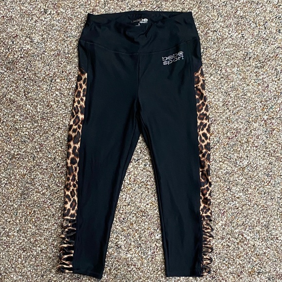 bebe Pants - 3/$10 bebe Leggings with Leopard Side Panels